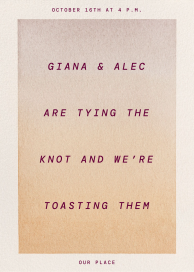 Soft Wash - Engagement Party Invitation by Kelly Wearstler