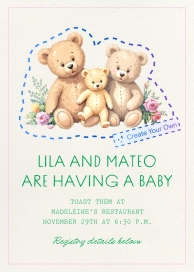 Thin Line (Custom Magic Art) - Baby Shower Invitation by Paperless Post