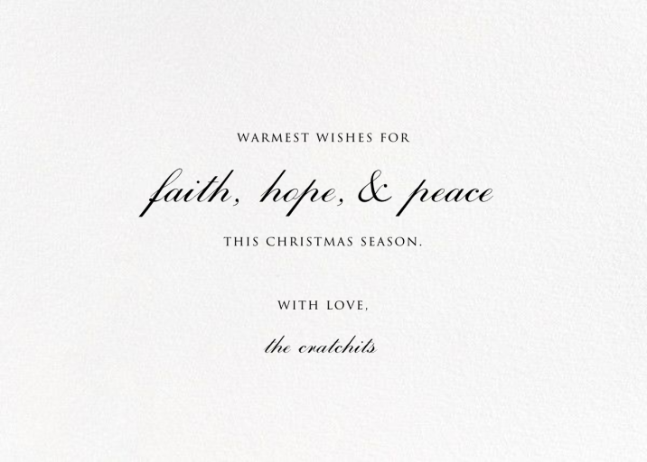 Alma (Greeting) - Christmas Card by Liberty - Back