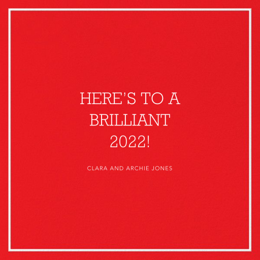 Kisses & Wishes - New Year's Card by Jonathan Adler - Back