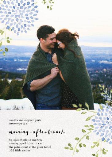 Dahlias Photo (Tall) - Wedding Weekend Invitation by Paperless Post