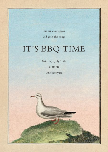 Gull on Hill - Summer Party Invitation by John Derian