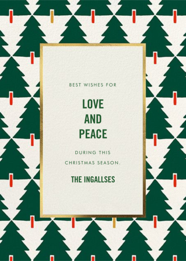 Tree Tessellation - Holiday Card by kate spade new york