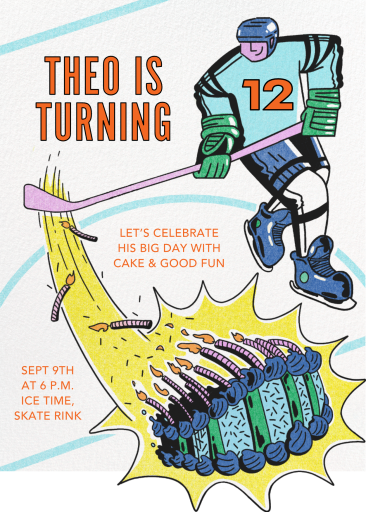 Hockey Cake - Birthday Invitation by Paperless Post