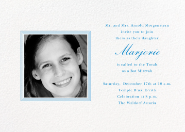 Square Frame - Bar & Bat Mitzvah Invitation by Paperless Post