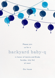 Golden String Lanterns - Baby Shower Invitation by Paperless Post