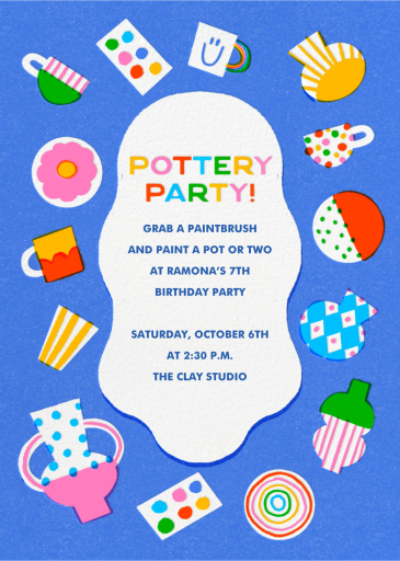 Painted Pottery - Invitation by Hello!Lucky