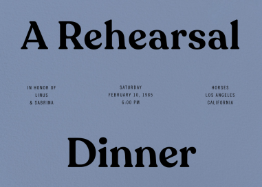 Rule of Thirds - Rehearsal Dinner Invitation by Goods Gang