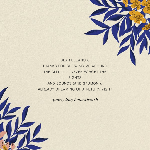 Bold Bouquet (Dylan Mierzwinski) - Thank You Card by Red Cap Cards - Back