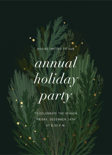 Winter Greenery - Invitation by Paperless Post