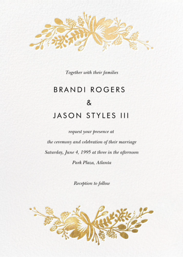 Floral Silhouette (Invitation) by Rifle Paper Co.