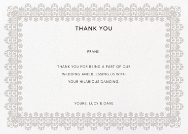 Van Alen Scallop II (Stationery) - Thank You Card by Oscar de la Renta