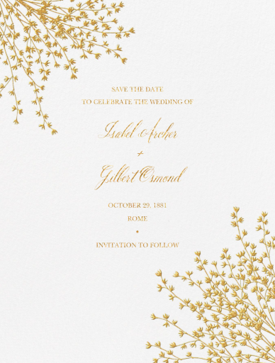 Forsythia Sprig (Save The Date) - Save the Date by Crane & Co.