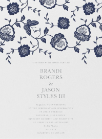 Floral Applique - Wedding Invitation by Oscar de la Renta