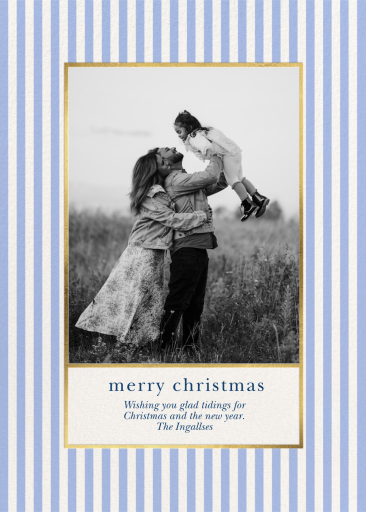 Pinstripe Frame - Christmas Card by kate spade new york