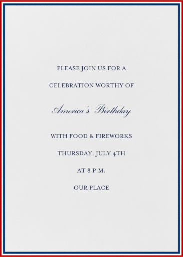 Red White And Blue - 4th of July Invitation by Paperless Post