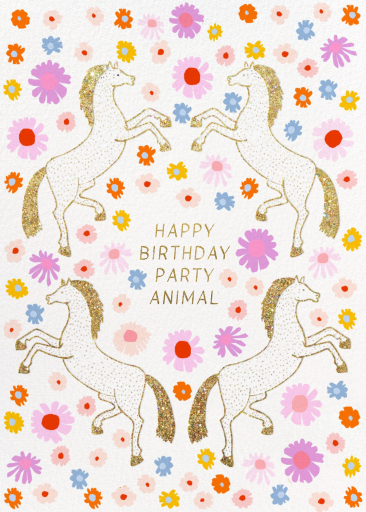 Equestrian Florals - Birthday Card by Hartland Cards