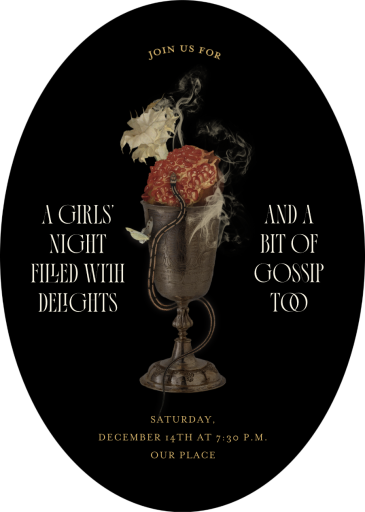 Gothic Chalice - Cocktail Party Invitation by Open Sea Design Co.