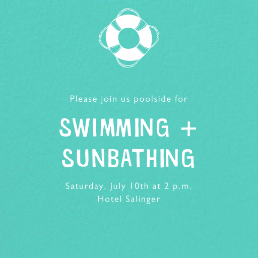 Lagoon (Square) - Beach Party Invitation by Paperless Post
