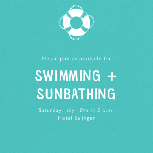 Lagoon (Square) - Beach Party Invitation by Paperless Post