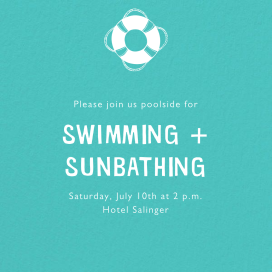 Lagoon (Square) - Beach Party Invitation by Paperless Post