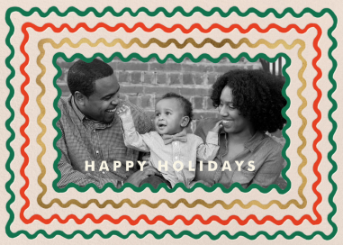 Holiday Ribbon Stripe Photo (Horizontal) - Holiday Card by Rifle Paper Co.