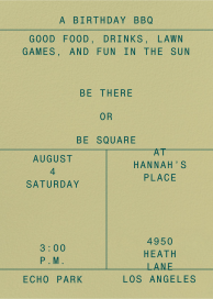 The Deets - Birthday Invitation by Goods Gang