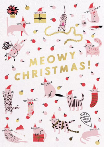 Meowy and Bright - Christmas Card by Hello!Lucky