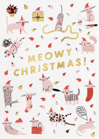 Meowy and Bright - Christmas Card by Hello!Lucky