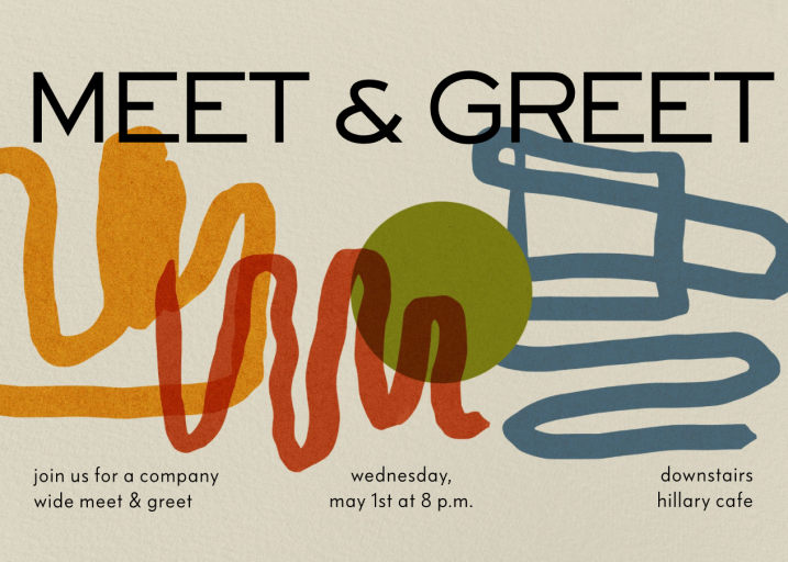 Meandering Lines - Invitation by Moglea