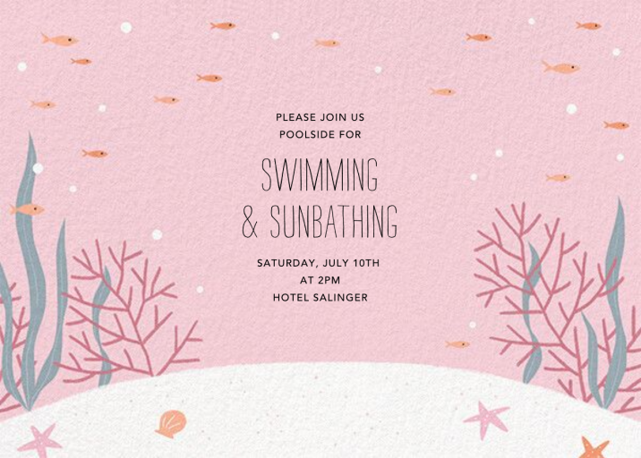 Mermaid Cove Photo - Pool Party Invitation by Paperless Post - Back