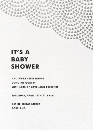 Savoy (Square) - Baby Shower Invitation by Paperless Post