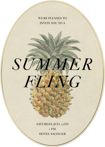 Pineapple Center - Summer Party Invitation by John Derian