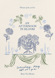 Linens and Sprigs - Invitación para una fiesta en el jardín, de Pulp Templates Co.