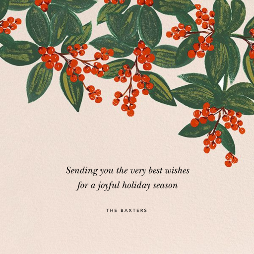 Holly Berries by Rifle Paper Co. - Back