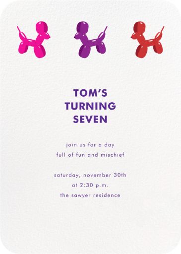 Koons Balloons by Paperless Post