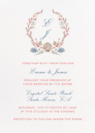 Coral Wreath (Riley Sheehey) - Wedding Invitation by Dogwood Hill