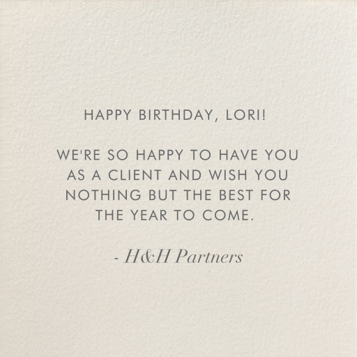 Champers Pop - Business Greeting Card by Paperless Post - Back