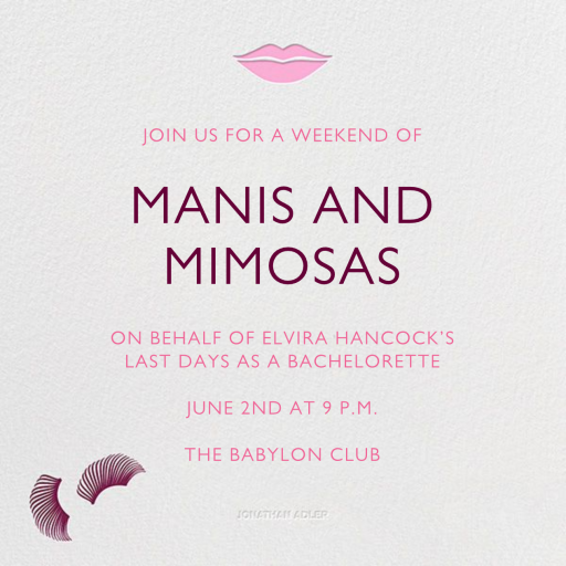 Gussy Up - Party Invitation by Jonathan Adler - Back