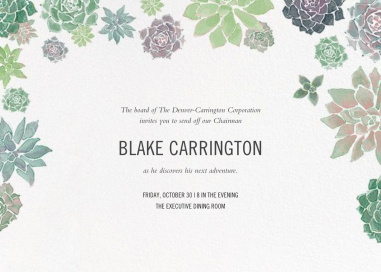 Echeveria - Retirement and Farewell Party Invitation by Paperless Post