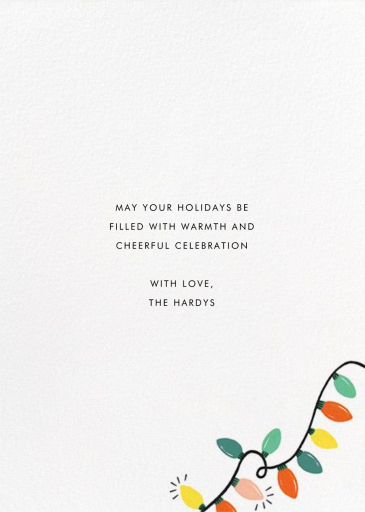 Glow Strings Attached (Photo) - Holiday Card by Rifle Paper Co. - Back