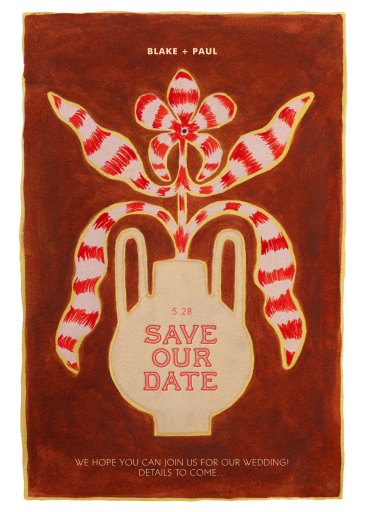 Botanical Flourish - Save the Date by Rubinski Works