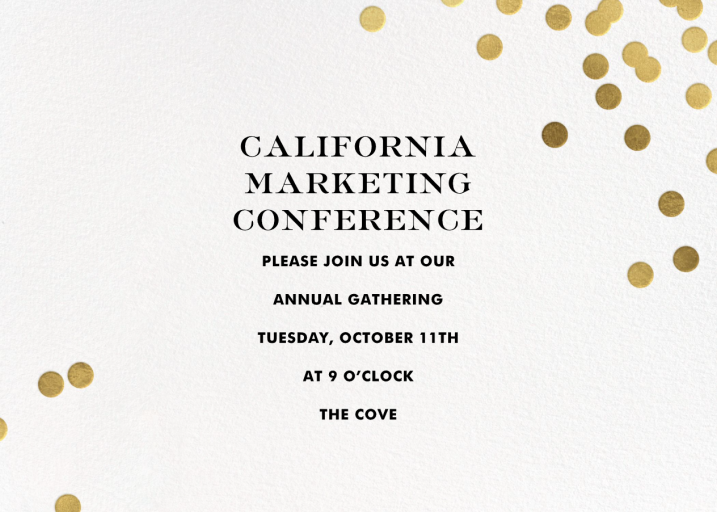 Confetti kate spade new york - Conference Invitation by kate spade new york