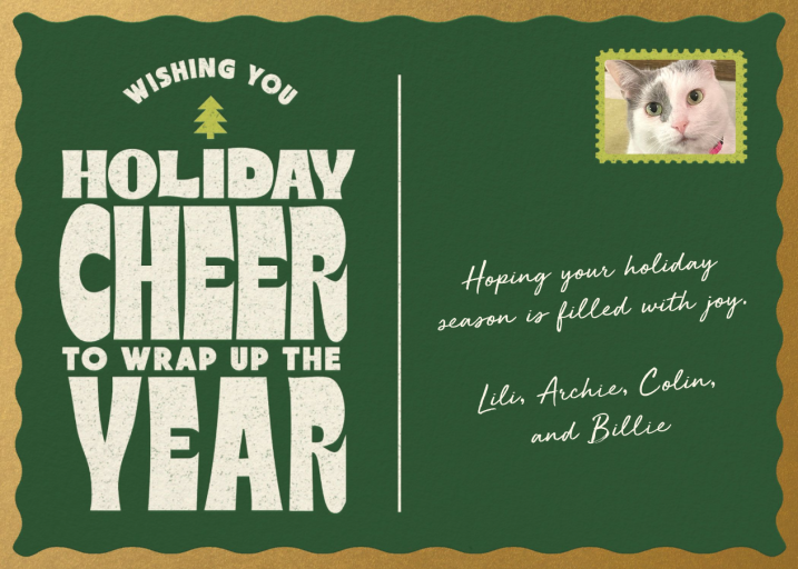 Postage Photo - Holiday Card by Paperless Post