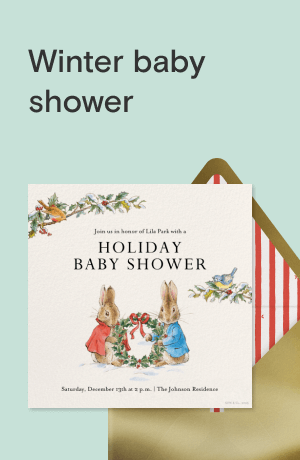 Winter baby shower invitations