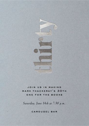 Sideways Lettering - Birthday Invitation by Paperless Post