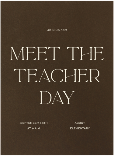 Valrhona - Meet the Teacher Invitation by Paperless Post