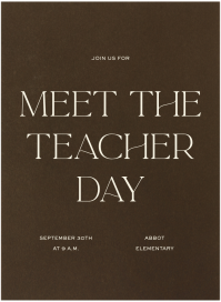 Valrhona - Meet the Teacher Invitation by Paperless Post