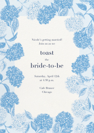 Hydrangea Border - Bridal Shower Invitation by Liberty