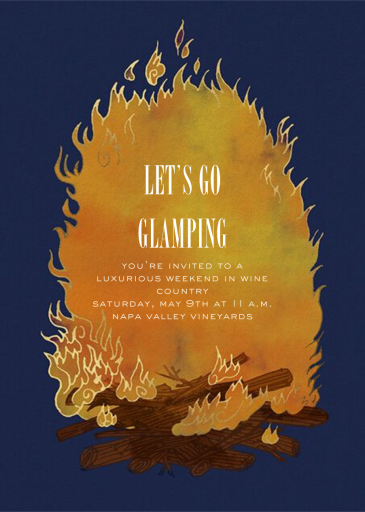 Bonfire - Glamping Invitation by Paperless Post